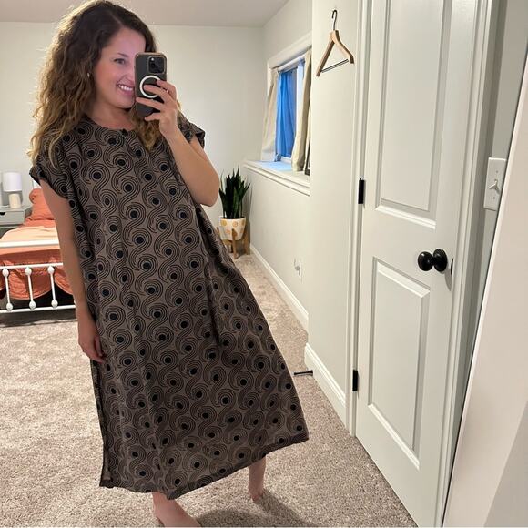 Seek Collective Purple Cotton Pattern Maxi Dress Small - Picture 3 of 11